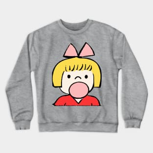 Cute Retro Bubblegum Girl Design Crewneck Sweatshirt